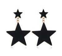 AMSLSIU Pendientes colgantes de estrella de 2 uds, joyería para mujer, regalos geométricos divertidos para niñas