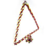 AMSLSIU Percha de Alambre de algodón para Mascotas, Colgante portátil, reemplazo Triangular para Interiores, hogar, balcón, Cuerda Escalada, Juguete, Columpio