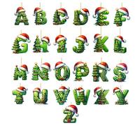 AMSLSIU Personaliza Tus festividades con 26 Adornos de Letras. tu árbol de Navidad fácilmente. Sueños navideños.