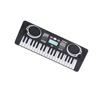 AMSLSIU Piano electrónico de 37 Teclas con Teclado Musical Que a los niños pequeños a desarrollar Habilidades través del Juego Musical Interactivo. , Negro , 34.5 x 12.5 x 8 cm