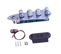 AMSLSIU Placa de control de bajos con arnés cableado. Placa control guitarra. Reducción ruido y mayor vida útil. completamente cargada para guitarra eléctrica.