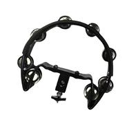 AMSLSIU Platillos de mano metálicos, hi hat, panderetas, conciertos, bares, adultos y niños, percusión manual, pandereta, campana, acompañamiento de baile, instrumento, negro, 24.5 x 20 x 5 cm