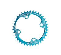 AMSLSIU Platos Anchos Estrechos prácticos Redondos 104BCD 34T CNC Rueda Dentada a Prueba de Herrumbre 4 Agujeros Piezas de Placa Dientes Accesorios Bicicleta, Azul, 36T