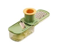 AMSLSIU Preparación de cocina sin esfuerzo con mini cortador de ajo con cuchillas de acero inoxidable. de cuchillas de acero inoxidable para cortar. Mini, verde