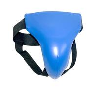 AMSLSIU Protector inguinal de Taekwondo Impermeable y Duradero con Doble absorción de Impactos para un Ajuste cómodo al Cuerpo. Suspensorio de Piel , Azul , Metro