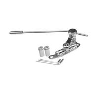 AMSLSIU Puente vibrato para guitarra eléctrica. Puente de trémolo. Mejora el sonido con un fijo. Para guitarras LP SG, es una decoración para el instrumento. Barra de, Plata, 25x10x4.5cm