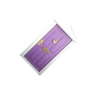 AMSLSIU Puerta de para Madera única en Miniatura, artesanía Tradicional, Accesorio para casa de muñecas con Forma campanario, para Evitar Que se trague. Casa muñecas Blanca. Mantener alejado los