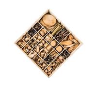 AMSLSIU Rebanadas de para Madera Natural secada al Horno, tamaños Variados, proyectos de Bricolaje, Pasatiempos, Manualidades, Decoraciones, proyectos Quema para Madera, Piezas, Suministros