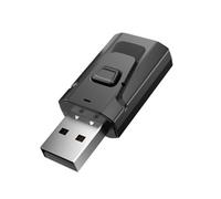 AMSLSIU Receptor de transmisor de Audio 4 en 1 Adaptador USB Compatible con Bluetooth 5.0 Función de Llamada Reducción de Ruido para computadora Coche TV