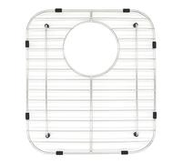 AMSLSIU Rejilla protectora para fregadero, resistente, universal, para secado, con abertura para un mejor drenaje, resistente a rayones, sin instalación, Orificio de drenaje lateral, 300 x 335 mm