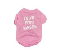 AMSLSIU Ropa para Mascotas, Abrigos para Mascotas, Chaqueta acogedora para Perros, Camisas llamativas para Perros, Chaleco Reutilizable de Moda con Letras de Varios tamaños para, Rosado, L