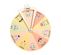 AMSLSIU Rueda de sentimientos de Para madera que estimula la inteligencia emocional regalo Navidad único soporte emociones ligero y compacto