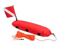 AMSLSIU Señal de boya de inflado Buceo para señalización confiable boya torpedos Nailon Color Llamativo Alto Rendimiento, Rojo