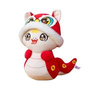 AMSLSIU Serpiente de peluche de aspecto adorable para niños y niñas, serpiente peluche suave, decoración para fiestas, regalo para el Festival Primavera, estatua animal, escultura, estantería