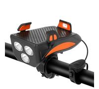 AMSLSIU Soporte para teléfono de Bicicleta Bicicletas Recargables Soporte para Cargador de teléfono móvil Montar Noche Ciclismo Faro Portátil Absorción Golpes