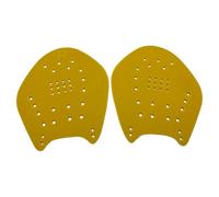 AMSLSIU Swim Like Pro Equipo General para Hombres y Mujeres La Aleta de la Mano y Manguera de Goma no se separan fácilmente Palma Manera efectiva , Amarillo , L (19.5*23 CM)