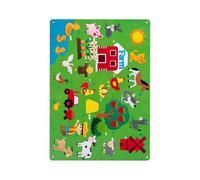 AMSLSIU Tablero de Cuentos de Juguete Fieltro DIY patrón Dibujos Animados bebé Educativo Interactivo Padres e Hijos para el hogar jardín Infantes , Granja