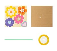 AMSLSIU Tarjeta de flores DIY personalizada, tarjeta de regalo de cumpleaños con impresión de flores brillantes para una experiencia de regalo memorable, 12 piezas