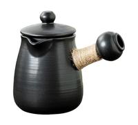 AMSLSIU Tetera de cerámica con colador, hecha a mano, personal, hierve agua y té cómodamente. Ideal para regalar, ideal para 1 o 2 personas. También es un