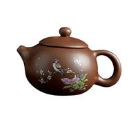 AMSLSIU Tetera Zisha redonda hecha a mano, tetera con filtro para ceremonia del té, Zisha con filtro de Kung Fu, auténtica china, Pájaro de 170 ml