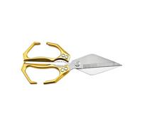 AMSLSIU Tijeras de cocina resistentes para cortar huesos de pollo, carne y mariscos. Mango ergonómico antideslizante que proporciona firmeza, dorado