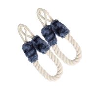 AMSLSIU Tope de puerta de algodón 2 piezas Cuerda seguridad portátil resistente al desgarro para bebés, Azul