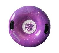 AMSLSIU Tubos de Nieve para trineos. Modelos inflables de Resistencia Que ofrecen una Durabilidad excepcional. Trineo Inflable de Tubo de Nieve con Asas para, Púrpura, 90cm