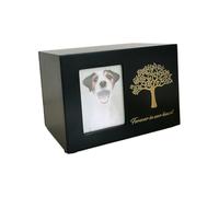 AMSLSIU Urna funeraria para Cenizas, urna de cremación para Mascotas, Caja de para Madera portátil, Duradera y fácil Abrir, urnas para Cenizas Animales pequeños, urnas para Perros con Marco Fotos.