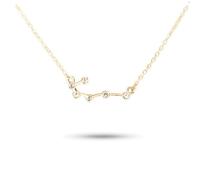 AMSLSIU Vintage Ins doce signo del zodiaco collar del zodiaco diamantes de imitación DIY único elegante joyería cadena colgante para amantes regalos Festival, cáncer de oro