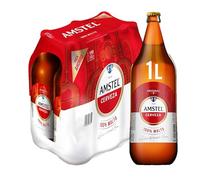 Amstel Cerveza Lager Pack Botella, 6 x 1L