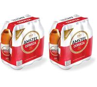Amstel Cerveza Lager Pack Botella, 6 x 1L (Paquete de 2)