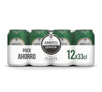Amstel Clasica Heineken - Cerveza pack de 12 latas x 330 ml - 3960 ml