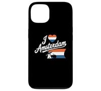 Amsterdam Amsterdam Países Bajos Bicicleta Molino I Love Amsterdam Carcasa para iPhone 13