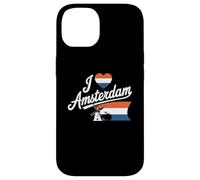 Amsterdam Amsterdam Países Bajos Bicicleta Molino I Love Amsterdam Carcasa para iPhone 14