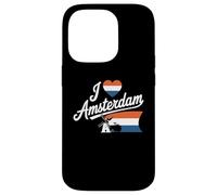 Amsterdam Amsterdam Países Bajos Bicicleta Molino I Love Amsterdam Carcasa para iPhone 14 Pro