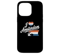 Amsterdam Amsterdam Países Bajos Bicicleta Molino I Love Amsterdam Carcasa para iPhone 14 Pro MAX