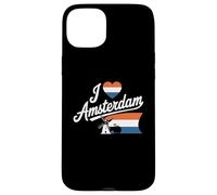 Amsterdam Amsterdam Países Bajos Bicicleta Molino I Love Amsterdam Carcasa para iPhone 15 Plus