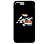 Amsterdam Amsterdam Países Bajos Bicicleta Molino I Love Amsterdam Carcasa para iPhone 7 Plus/8 Plus