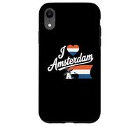 Amsterdam Amsterdam Países Bajos Bicicleta Molino I Love Amsterdam Carcasa para iPhone XR