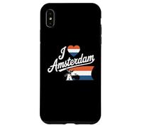 Amsterdam Amsterdam Países Bajos Bicicleta Molino I Love Amsterdam Carcasa para iPhone XS MAX