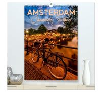 AMSTERDAM Charmantes Stadtherz (hochwertiger Premium Wandkalender 2026 DIN A2 hoch), Kunstdruck in Hochglanz: Reizvolle Attraktionen der Altstadt