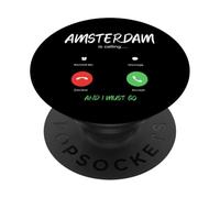 Amsterdam está Llamando y Debo IR a Holanda de Viaje PopSockets PopGrip Adhesivo