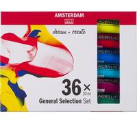 Amsterdam General Selection Set of Acrylic Paints 36 x 20 ml