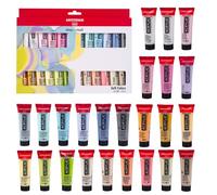 Amsterdam Juego de colores suaves de pintura acrílica de la serie estándar, 24 x 20 ml - Paleta de colores pasteles, pigmentos resistentes a la luz, base de agua inodoro, apta para diversas