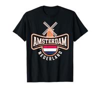 Amsterdam Nederland Travel City Design Camiseta