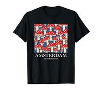 Amsterdam Netherlands Mushroom Vintage Souvenir Camiseta