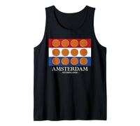 Amsterdam Netherlands Stroopwafel Foodie Vintage Souvenir Camiseta sin Mangas