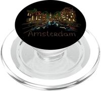 Amsterdam Noche Holanda Viaje Souvenir Panorama Gift PopSockets PopGrip para MagSafe