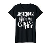 Ámsterdam Países Bajos City Trip Skyline Mapa Viajes Camiseta
