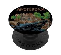 Amsterdam Países Bajos Holanda Viaje Souvenir City Gift PopSockets PopGrip Adhesivo